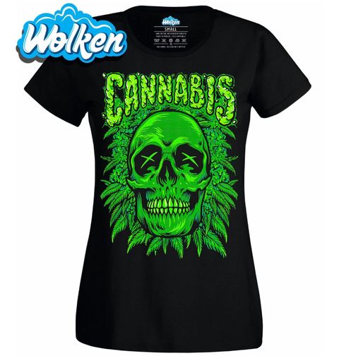 Obrázek produktu Dámské tričko Lebka Cannabis