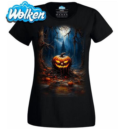 Obrázek produktu Dámské tričko Dýně v Halloweenském Lese