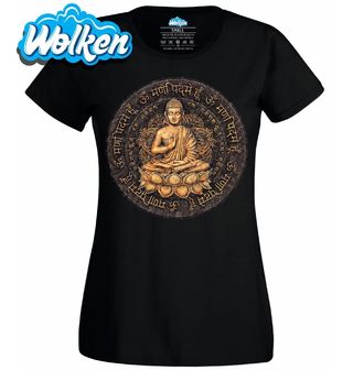 Dámské tričko Zlatý Buddha a Mantra.jpg