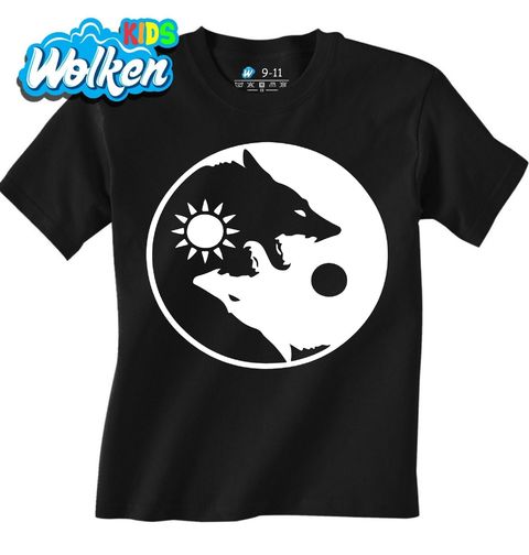 Obrázek produktu Dětské tričko Jin a Jang Vlci Dne a Noci Yin Yang Wolf