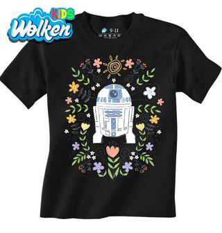 Dětské tričko R2D2 mezi květinami Star Wars.jpg