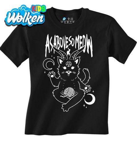 Obrázek produktu Dětské tričko Okultní Kočka Meowfomet As Above So Meow