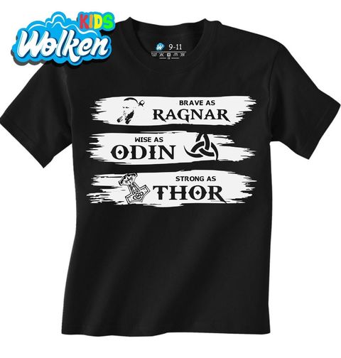 Obrázek produktu Dětské tričko Síla Vikingů Ragnar, Odin, Thor