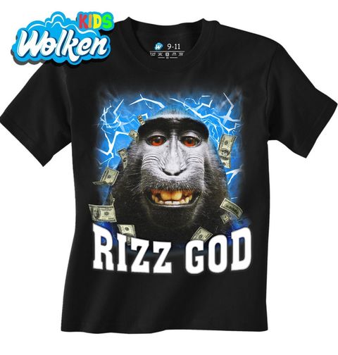 Obrázek produktu Dětské tričko Opice Makak Rizz God