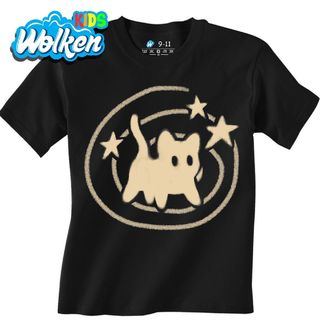 Dětské tričko Kočičí spirála Y2K Galaxy Panic Cat.jpg