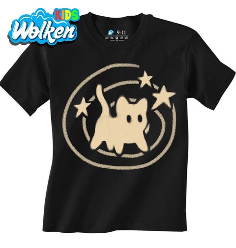 Obrázek produktu Dětské tričko Kočičí spirála Y2K Galaxy Panic Cat