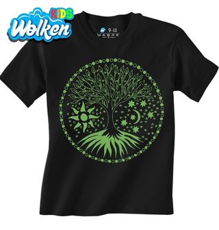 Dětské tričko Kořeny života Slunce a Měsíc Tree of Life Mandala.jpg