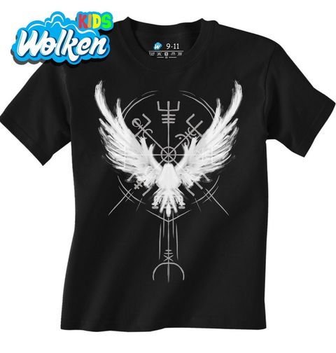 Obrázek produktu Dětské tričko Vikingský Vegvísir Havranův Kompas