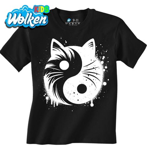 Obrázek produktu Dětské tričko Jin a Jang Kočka Yin Yang Cat