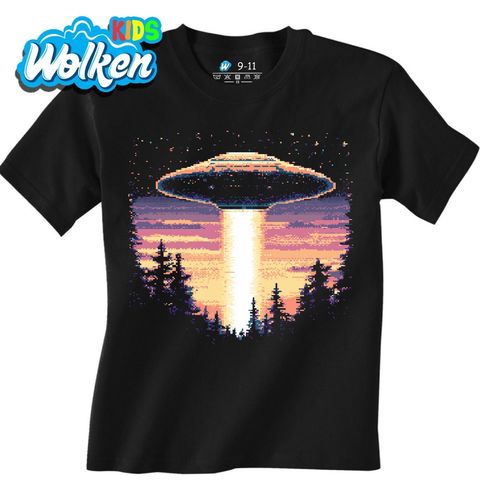 Obrázek produktu Dětské tričko 8bit Přílet Mimozemšťanů Pixalated UFO