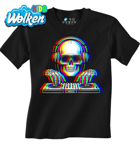 Obrázek produktu Dětské tričko DJ Kostlivec Glitch Skull DJ