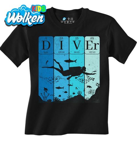 Obrázek produktu Dětské tričko Potápěč Diver Chemické Prvky