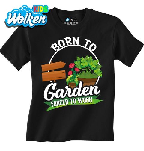 Obrázek produktu Dětské tričko Zrozený pro zahradu, donucený pracovat
