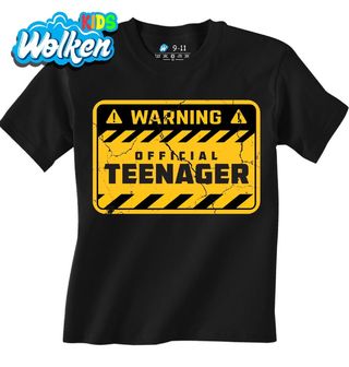 Dětské tričko Pozor, teenager! Warning_ Official Teenager.jpg