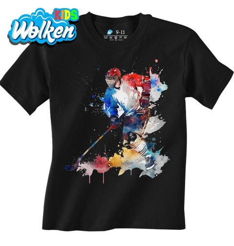 Obrázek produktu Dětské tričko Hokejový Útočník Watercolor Hockey Player