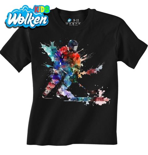 Obrázek produktu Dětské tričko Hokejový Obránce Watercolor Hockey Player