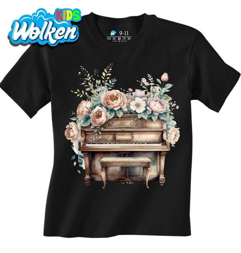 Obrázek produktu Dětské tričko Starožitné Piano v Květinách