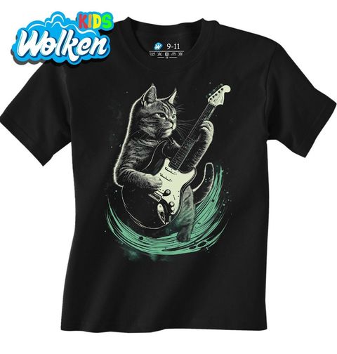Obrázek produktu Dětské tričko Rocková kočka s Elektrickou Kytarou