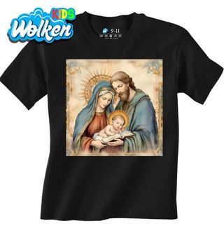 Dětské tričko Svatá rodina Ježíš Kristus, Marie a Josef.jpg