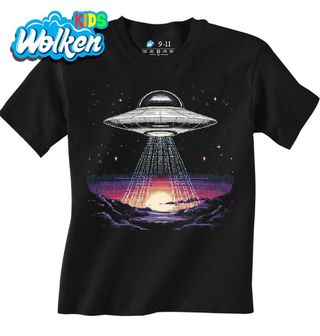 Dětské tričko 8bit Létající talíř Pixalated UFO.jpg