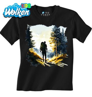 Dětské tričko  Turista na lesní stezce.jpg