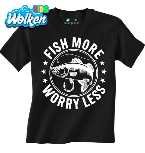 Obrázek produktu Dětské tričko Víc rybař! Míň se stresuj! Fish More Worry Less
