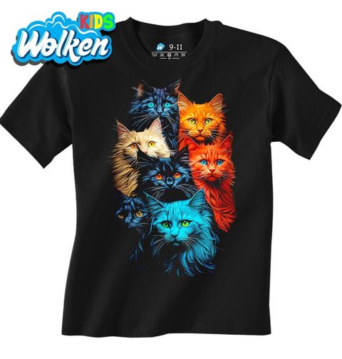 Obrázek produktu Dětské tričko Barevné Kočky Maine Coon