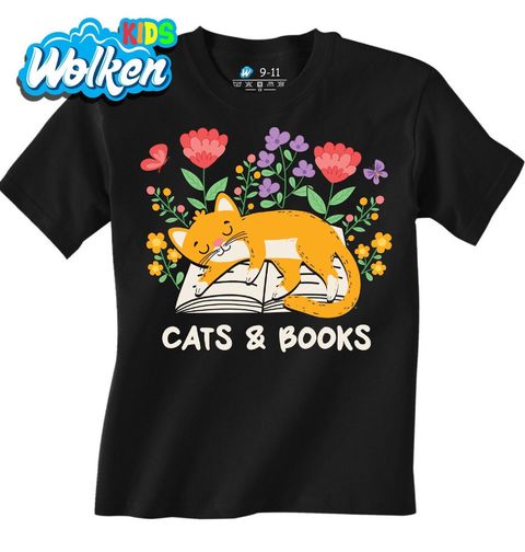 Obrázek produktu Dětské tričko Kočky a knihy Cats & Books