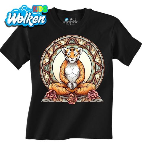 Obrázek produktu Dětské tričko Meditující Tygr Stained Glass Tiger