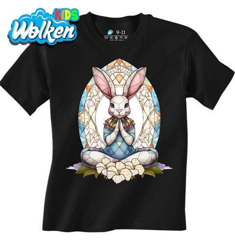 Obrázek produktu Dětské tričko Meditující Králík Stained Glass Bunny