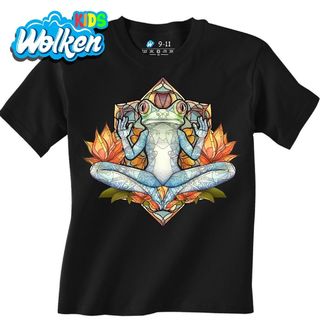 Dětské tričko Meditující Žába Stained Glass Frog.jpg