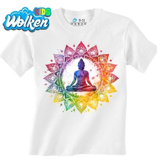 Dětské tričko Budha Duhová Meditace.jpg