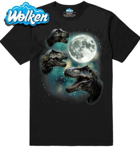 Obrázek produktu Pánské tričko T-Rexové vyjící na Měsíc