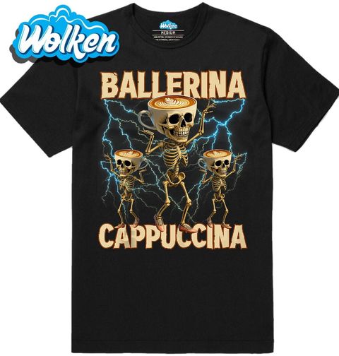 Obrázek produktu Pánské tričko Elektrizující Kostlivec Ballerina Cappuccina