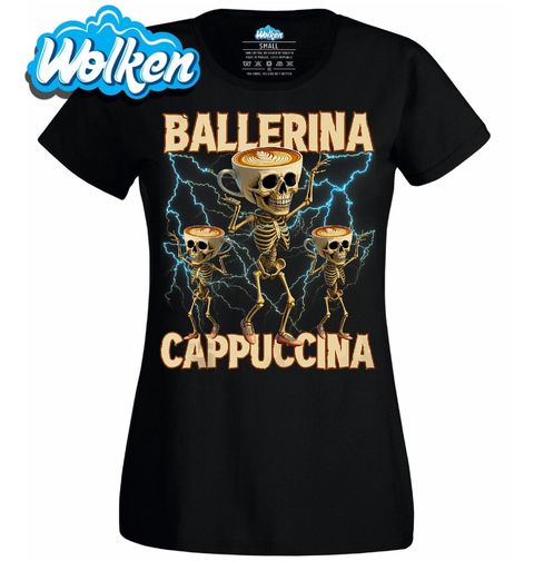 Obrázek produktu Dámské tričko Elektrizující Kostlivec Ballerina Cappuccina