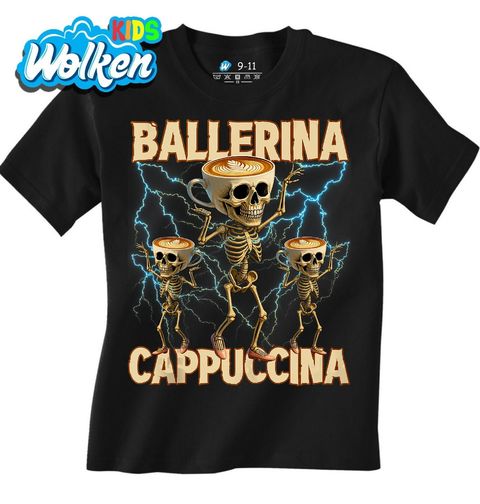 Obrázek produktu Dětské tričko Elektrizující Kostlivec Ballerina Cappuccina