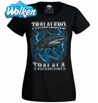 Dámské tričko Elektrický Žralok Tralalero Tralala.jpg