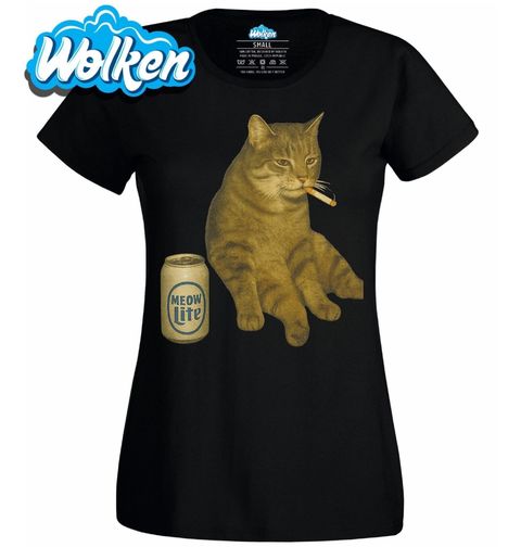 Obrázek produktu Dámské tričko Kočka s Pivem Meow Lite