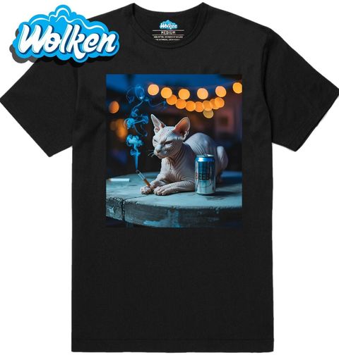 Obrázek produktu Pánské tričko Kočka Sphynx v Nočním Baru