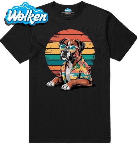 Obrázek produktu Pánské tričko Retro Plážový Pes Boxer