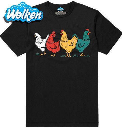 Obrázek produktu Pánské tričko Barevné Slepice v Řadě