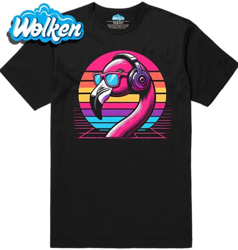 Obrázek produktu Pánské tričko Retro DJ Plameňák Vaporwave