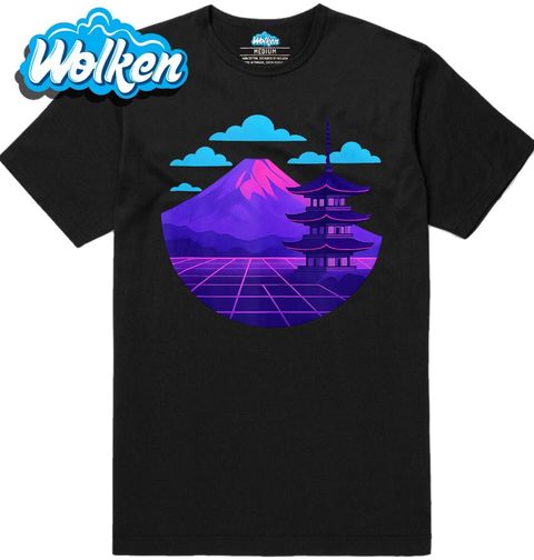 Obrázek produktu Pánské tričko Pagoda a Hora Fudži Vaporwave