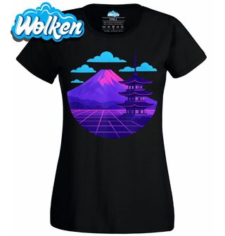 Dámské tričko Pagoda a Hora Fudži Vaporwave.jpg