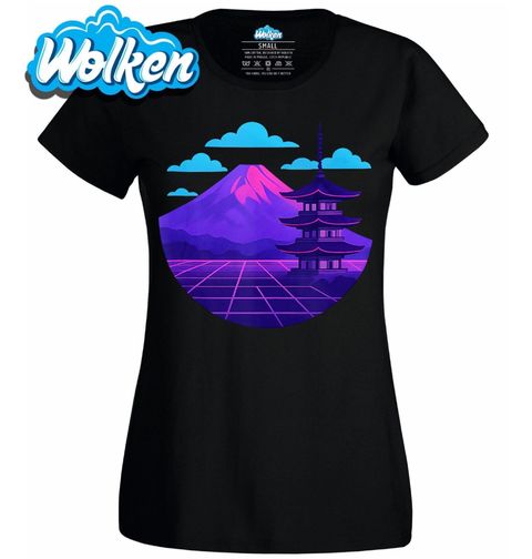 Obrázek produktu Dámské tričko Pagoda a Hora Fudži Vaporwave