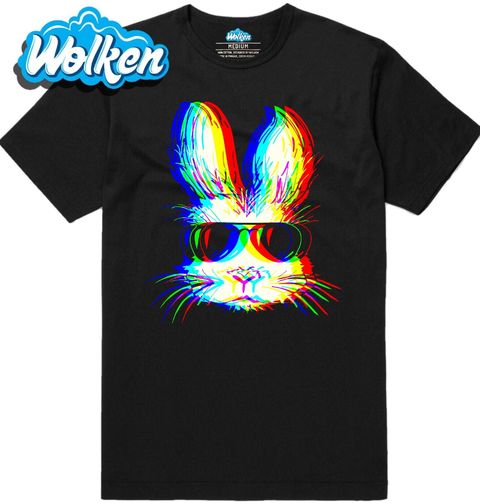 Obrázek produktu Pánské tričko Párty Králík v Brýlích Glitch Bunny