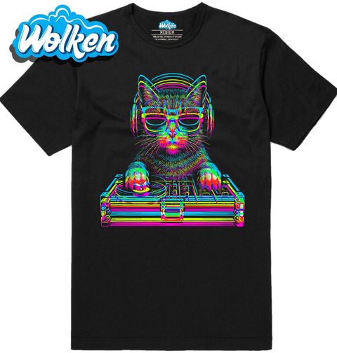Obrázek produktu Pánské tričko DJ Kočka Glitch Cat