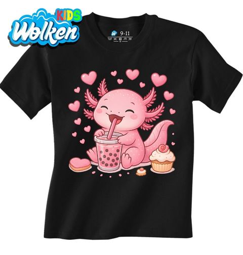 Obrázek produktu Dětské tričko Axolotl mexický s Bubble Tea