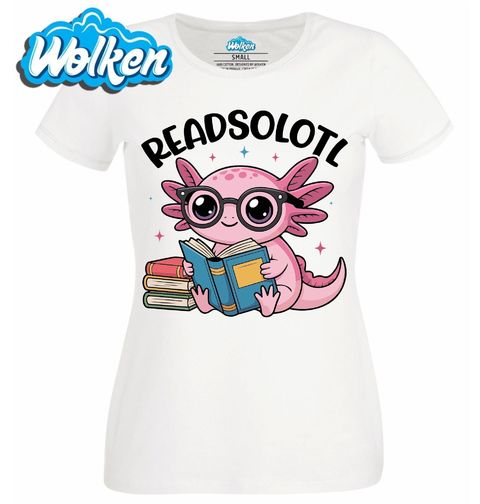 Obrázek produktu Dámské tričko Čtenář Axolotl mexický Readsolotl