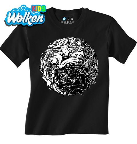 Obrázek produktu Dětské tričko Jin a Jang Vlci divočiny Yin Yang Wolf